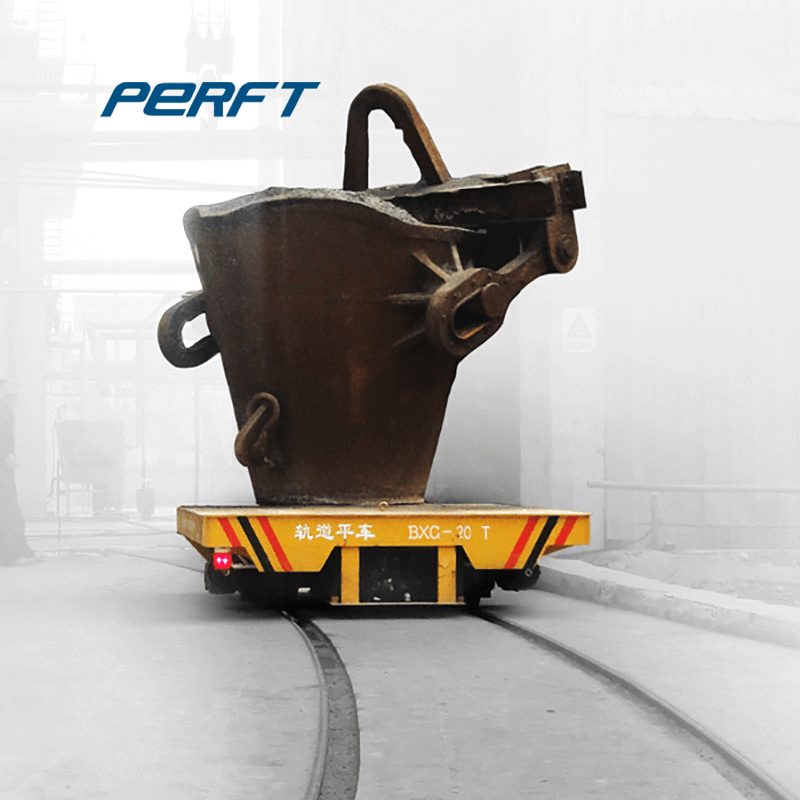 transfer cart on rail with flat steel deck 10t